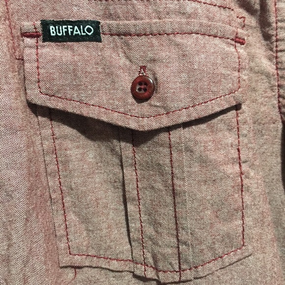 Buffalo Casual Short-Sleeve Military Button Shirt - Picture 6 of 6